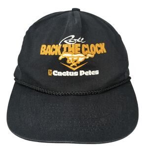 Back The Clock Cactus Petes Snapback 5 Panel Cap Black One Size Rope Mohr's